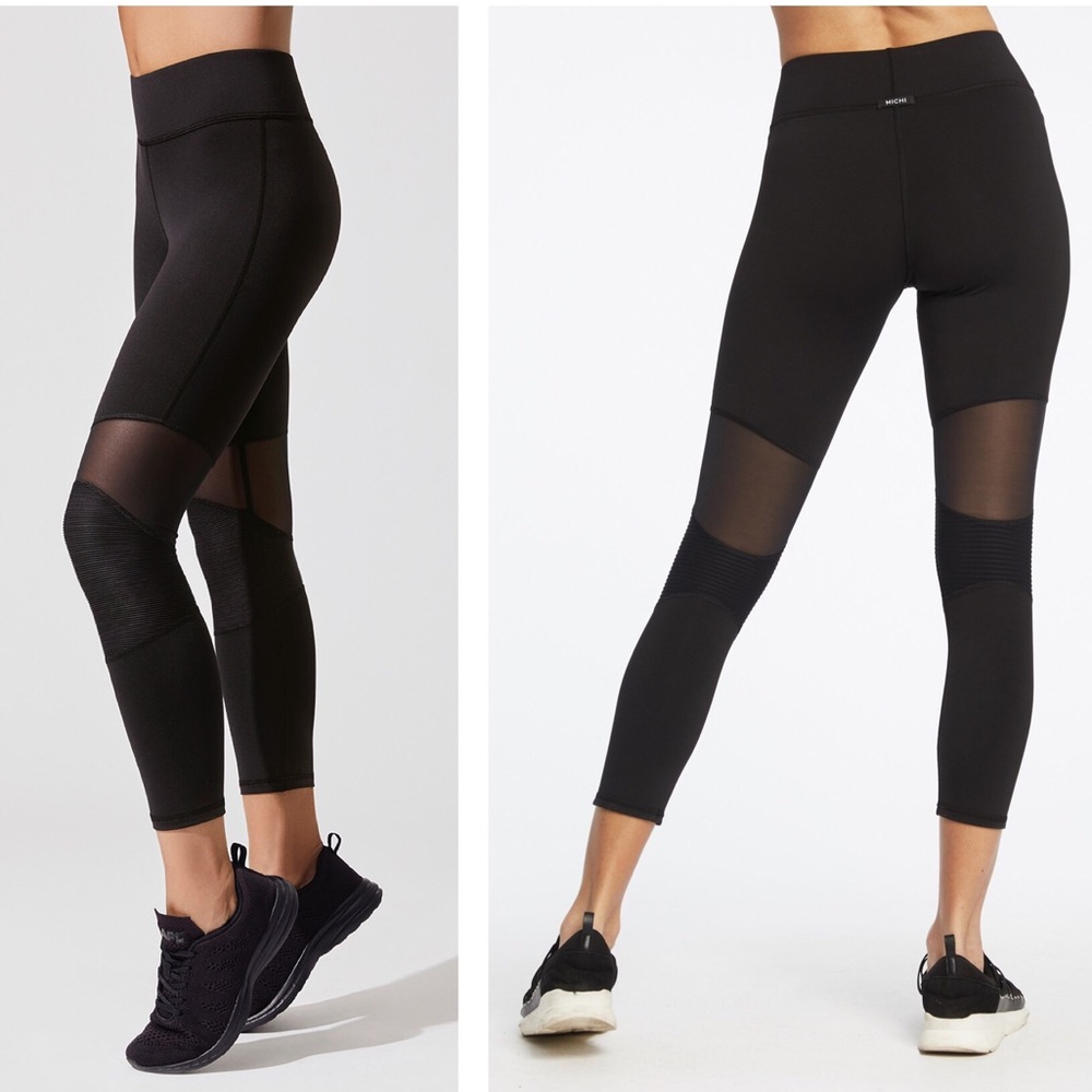 MICHI - Ballistic Mesh Crop leggings Black, XS